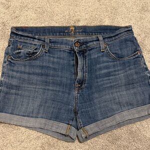 7 For All Mankind Classic Blue Jean Shorts